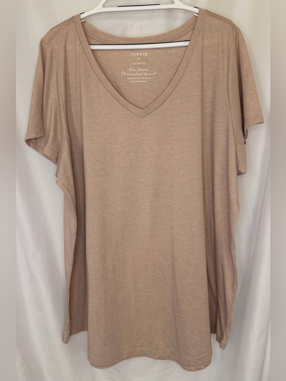 torrid Taupe V-Neck Short Sleeve Tee size 4X